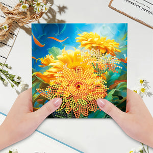 Christmas Crystal Rhinestone Embroidery Cards Kits (Bird Flower x12 PCS Set