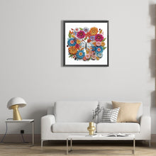 Load image into Gallery viewer, Butterfly Wreath Paper Painting 30*30CM(Canvas) Partial Special Shaped Drill Diamond Painting
