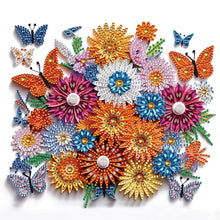 Load image into Gallery viewer, Butterfly Wreath Paper Painting 30*30CM(Canvas) Partial Special Shaped Drill Diamond Painting
