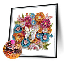 Load image into Gallery viewer, Butterfly Wreath Paper Painting 30*30CM(Canvas) Partial Special Shaped Drill Diamond Painting

