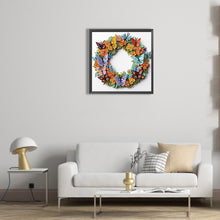 Load image into Gallery viewer, Butterfly Wreath Paper Painting 30*30CM(Canvas) Partial Special Shaped Drill Diamond Painting

