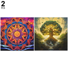 Load image into Gallery viewer, Mandala And Tree Of Life 40*40CM(Canvas) Full Round Drill Diamond Painting
