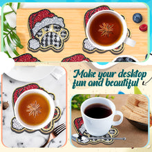 Load image into Gallery viewer, 10PCS Halloween Art Diamonds Coaster with Holder DIY (Dog Paw Christmas)
