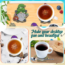 Load image into Gallery viewer, 10PCS Halloween Art Diamonds Coaster with Holder DIY (Halloween Gnome)
