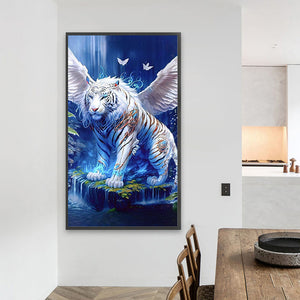 Angel Tiger 40*70CM(Picture) Full Round Drill Diamond Painting