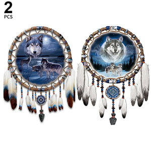 Wolf Dream Catcher 30*40CM(Canvas) Full Round Drill Diamond Painting