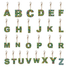 Load image into Gallery viewer, 26pcs Diamond English Letter Key Chain Double Sided Art Crafts Diamond Key Chain

