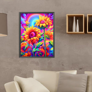 Colorful Sunflower 30*40CM(Canvas) Full Round Drill Diamond Painting