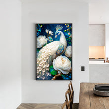 Load image into Gallery viewer, White Peacock 40*60CM(Canvas) Full Round Drill Diamond Painting
