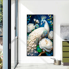 Load image into Gallery viewer, White Peacock 40*60CM(Canvas) Full Round Drill Diamond Painting
