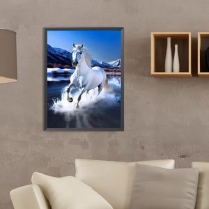 White Horse 30*40CM(Canvas) Full Round Drill Diamond Painting