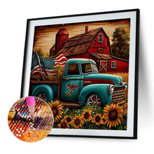 Load image into Gallery viewer, Sunflower Blue Car 40*40CM(Canvas) Full Round Drill Diamond Painting
