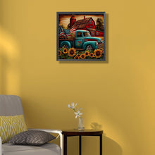 Load image into Gallery viewer, Sunflower Blue Car 40*40CM(Canvas) Full Round Drill Diamond Painting
