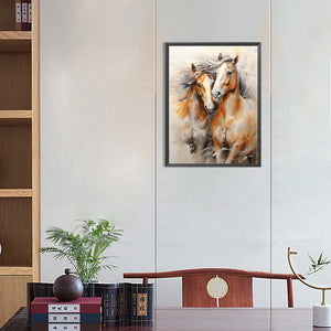 Elegant Horse 30*40CM(Canvas) Full Round Drill Diamond Painting