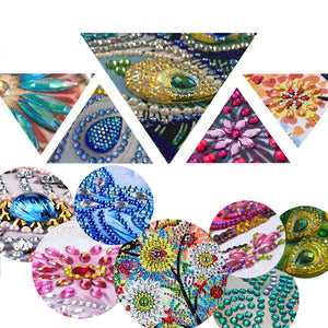 4PCS DIY Diamond Painting Mirror Kit Special Shape Double Sided (Xmas)