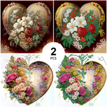 Load image into Gallery viewer, Love Flower Frame 30*30CM(Canvas) Partial Special Shaped Drill Diamond Painting
