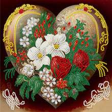 Load image into Gallery viewer, Love Flower Frame 30*30CM(Canvas) Partial Special Shaped Drill Diamond Painting
