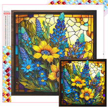 Load image into Gallery viewer, Sunflower Bushes Glass Painting 35*35CM(Picture) Full Square Drill Diamond Painting
