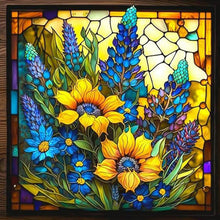 Load image into Gallery viewer, Sunflower Bushes Glass Painting 35*35CM(Picture) Full Square Drill Diamond Painting
