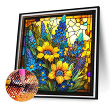 Load image into Gallery viewer, Sunflower Bushes Glass Painting 35*35CM(Picture) Full Square Drill Diamond Painting
