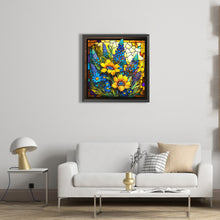 Load image into Gallery viewer, Sunflower Bushes Glass Painting 35*35CM(Picture) Full Square Drill Diamond Painting
