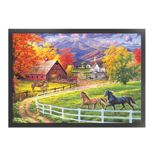 Load image into Gallery viewer, Racecourse Farmhouse (50*37CM ) 11CT 3 Stamped Cross Stitch
