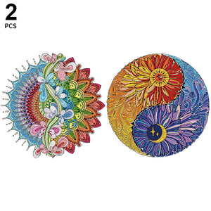 Mandala 30*30CM(Canvas) Partial Special Shaped Drill Diamond Painting