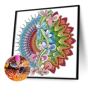 Mandala 30*30CM(Canvas) Partial Special Shaped Drill Diamond Painting