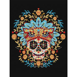 Skull 0 30*40CM(Canvas) Partial Special Shaped Drill Diamond Painting