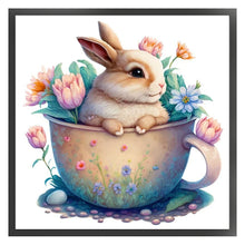 Load image into Gallery viewer, Cups Rabbits (25*25CM ) 18CT 2 Stamped Cross Stitch
