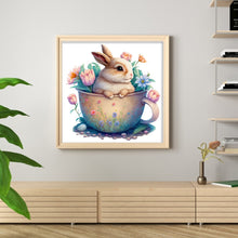 Load image into Gallery viewer, Cups Rabbits (25*25CM ) 18CT 2 Stamped Cross Stitch
