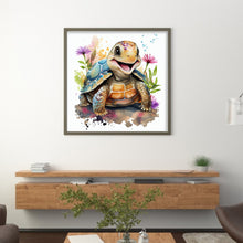 Load image into Gallery viewer, Flower Bush Turtle (25*25CM ) 18CT 2 Stamped Cross Stitch
