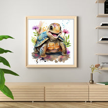 Load image into Gallery viewer, Flower Bush Turtle (25*25CM ) 18CT 2 Stamped Cross Stitch
