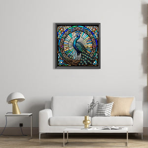 Peacock 40*40CM(Picture) Full Round Drill Diamond Painting