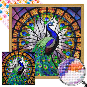 Peacock 40*40CM(Picture) Full Round Drill Diamond Painting