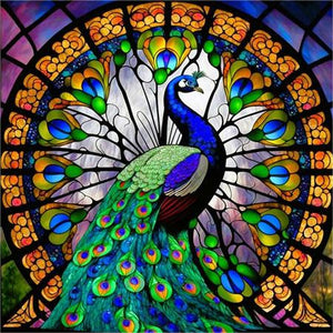 Peacock 40*40CM(Picture) Full Round Drill Diamond Painting