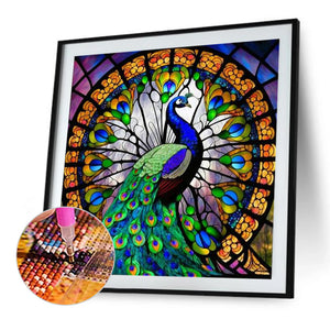 Peacock 40*40CM(Picture) Full Round Drill Diamond Painting