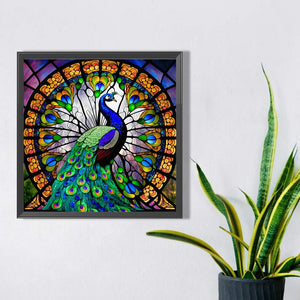 Peacock 40*40CM(Picture) Full Round Drill Diamond Painting