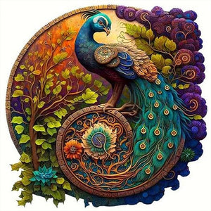 Peacock 40*40CM(Picture) Full Round Drill Diamond Painting