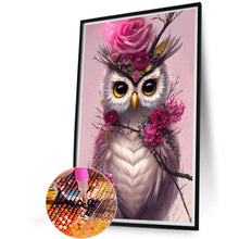 Load image into Gallery viewer, Pink Owl 40*60CM(Picture) Full Round Drill Diamond Painting
