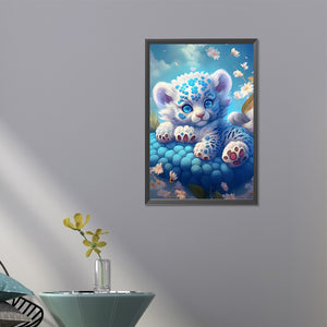 Cute Little Tiger 40*60CM(Picture) Full Round Drill Diamond Painting
