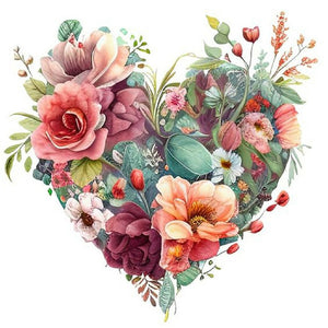 Love Flowers 30*30CM(Canvas) Full Round Drill Diamond Painting