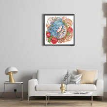 Load image into Gallery viewer, Clock And Blue-Haired Girl 30*30CM(Canvas) Partial Special Shaped Drill Diamond Painting
