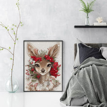 Load image into Gallery viewer, Xmas Deer (40*55CM ) 11CT 3 Stamped Cross Stitch

