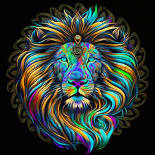 Load image into Gallery viewer, Color Lion 50*50CM(Canvas) Full Round Drill Diamond Painting
