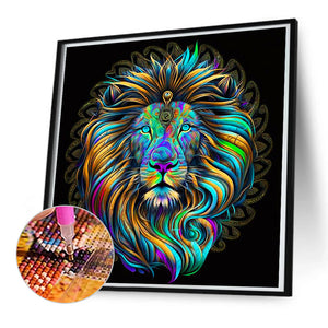 Color Lion 50*50CM(Canvas) Full Round Drill Diamond Painting