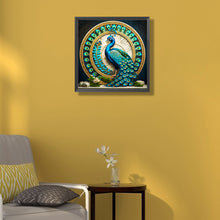 Load image into Gallery viewer, Peacock Disc 50*50CM(Canvas) Full Round Drill Diamond Painting

