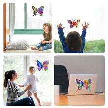 Load image into Gallery viewer, DIY Diamonds Painting Stickers Kit Paint by Numbers 4Pcs Butterflies with Flower
