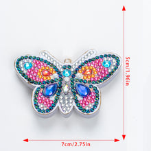 Load image into Gallery viewer, 4PCS Butterfly Specia Shape Double Sided Luminous Diamond Painting Art Keychains
