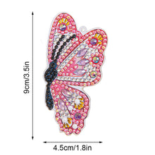 Load image into Gallery viewer, 4PCS Butterfly Specia Shape Double Sided Luminous Diamond Painting Art Keychains
